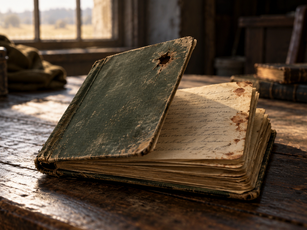 Chlapec našiel na smetisku prestrelený denník od krvi