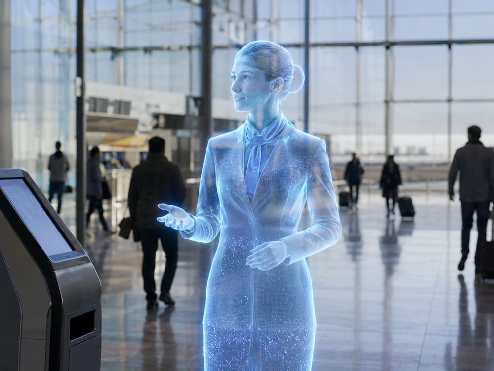 AI hologram radí cestujúcim. Letiská skúšajú zmenu