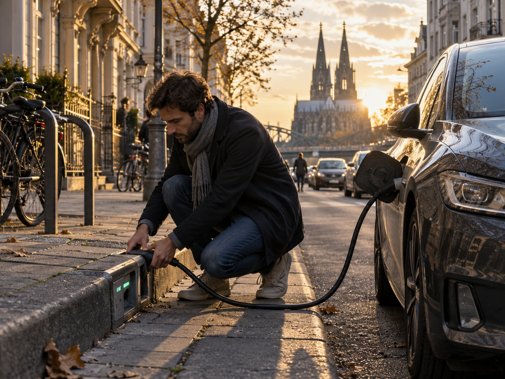 Nemci nabíjajú elektromobily z obrubníka. Zvláštny nápad funguje