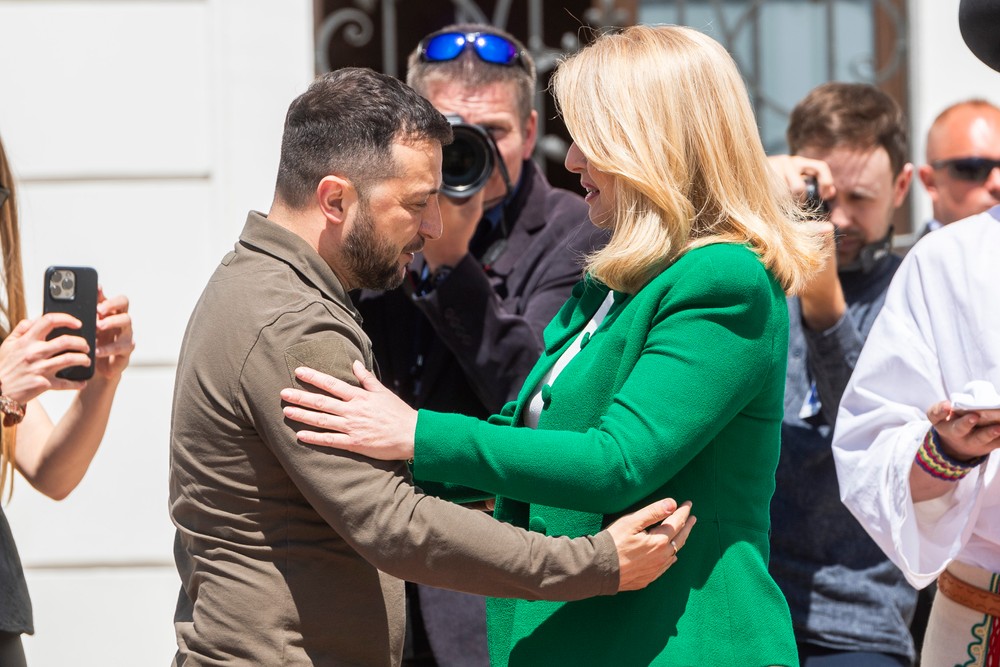 Bratislava Zelenskyj návšteva Slovenska Prezidentský paláíc Ukrajina (1)