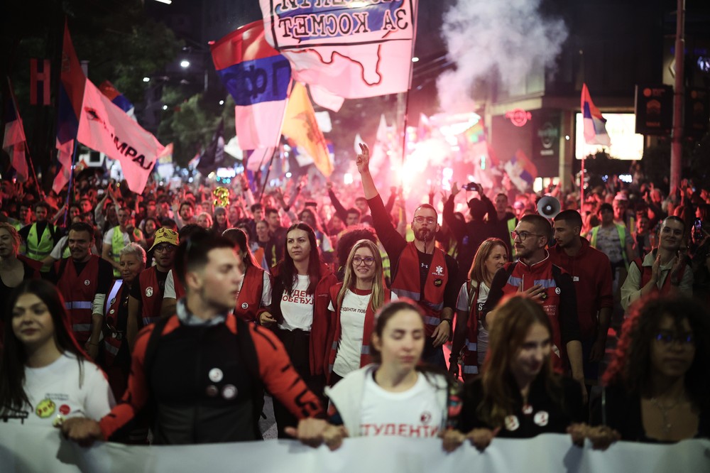 Protesty v Belehrade 7