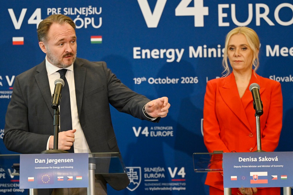 Tlačová konferencia ministrov krajín V4 zodpovedných za energetiku