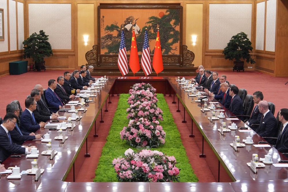 Americký prezident Donald Trump na návšteve Číny.
