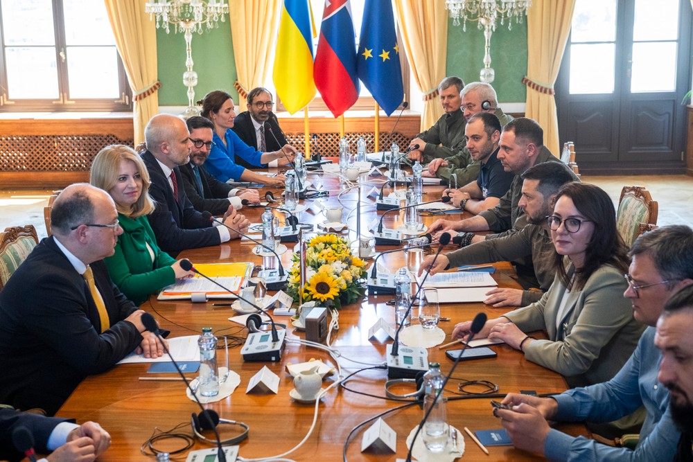 Bratislava Ukrajina Zelenskyj návšteva Slovenska Čaputová prezidentský palác (14)