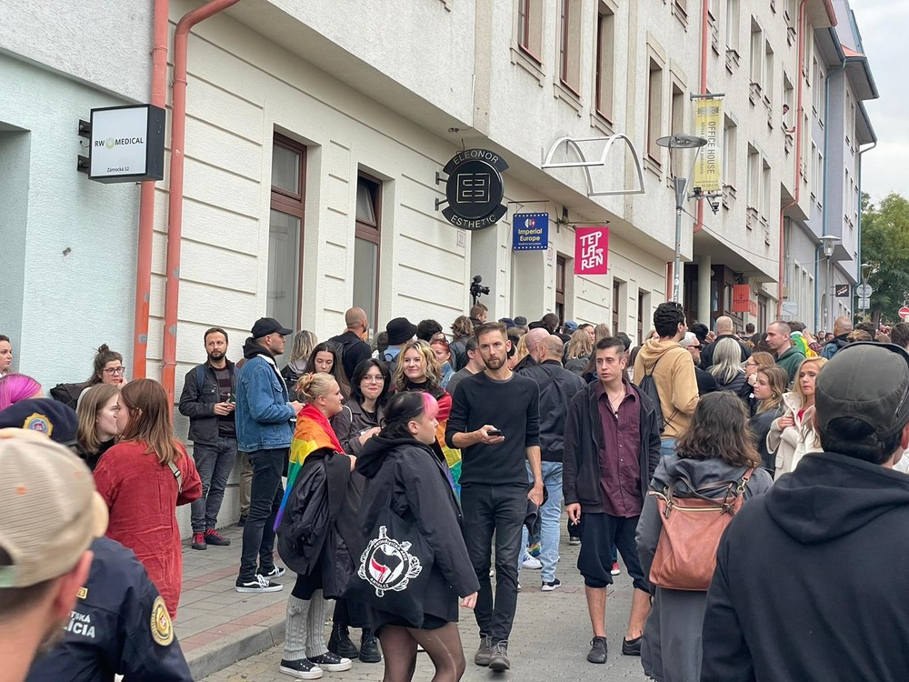 Protest na podporu LGBTI komunity