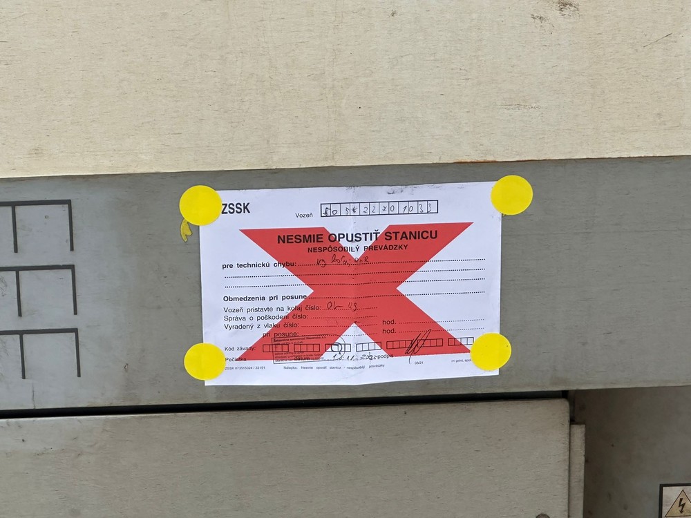 Vykoľajený vlak v Košiciach