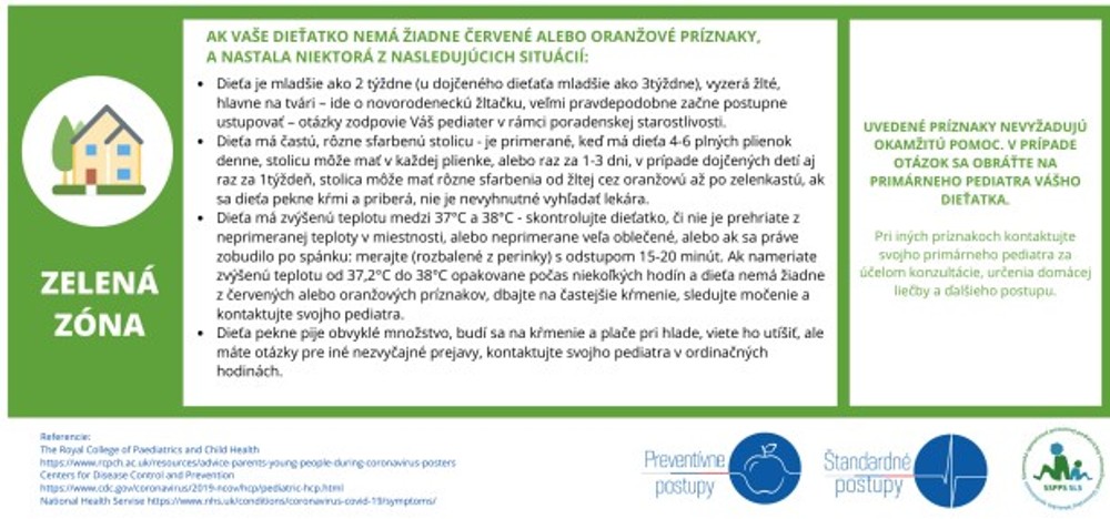 Deti mladšie ako 3 mesiace_zelená zóna