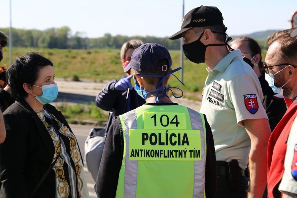 Protest na hraničnom prechode Berg