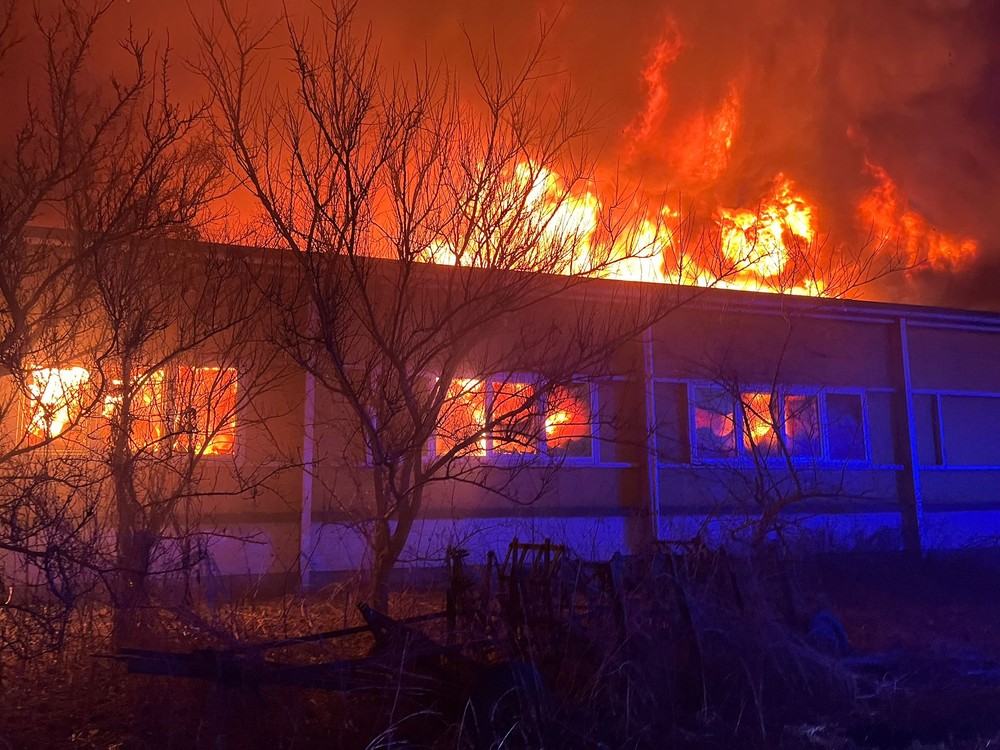 Požiar haly - Moravský Svätý Ján