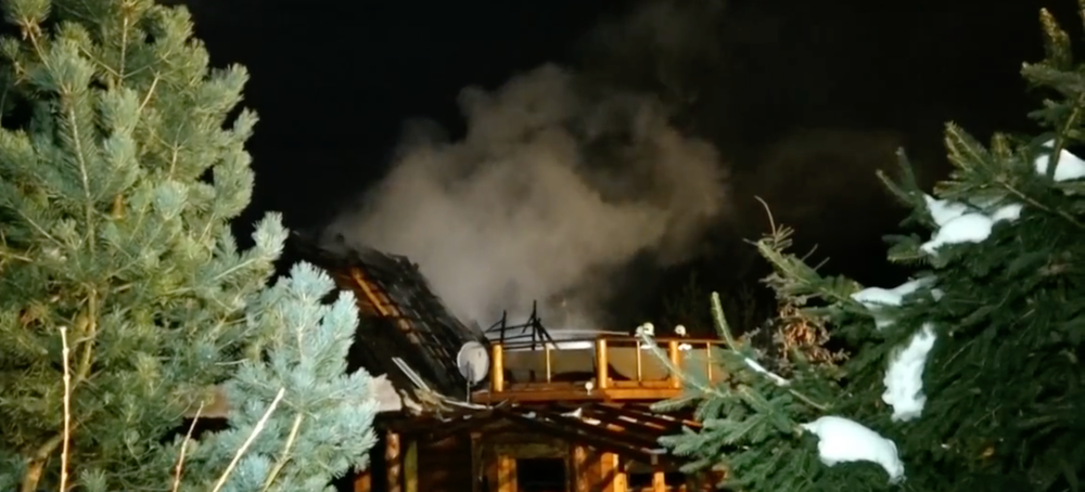 Požiar chaty v Hornom Slavkove