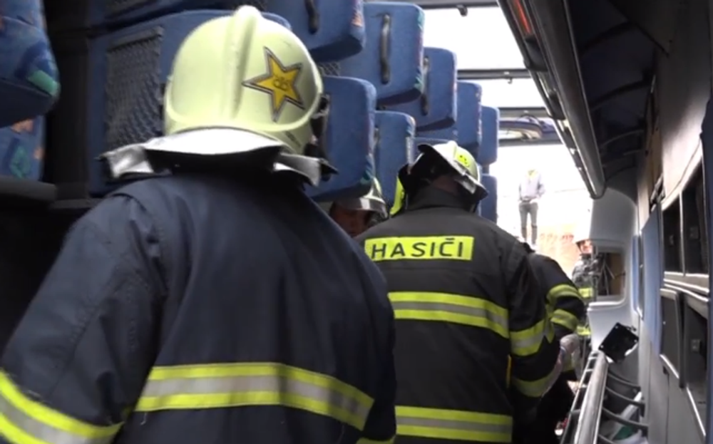 Nácvik záchrany z autobusu