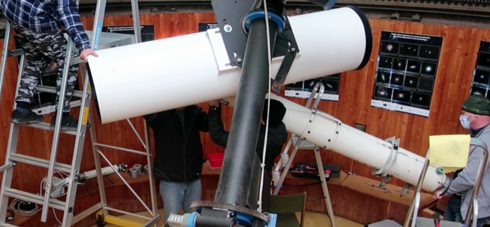 Výmena nového ďalekohľadu  v Kysuckom Novom Meste