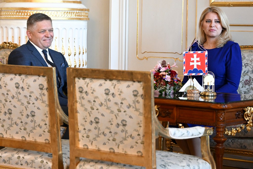 voľbynrsr23 prezidentka Zuzana Čaputová vláda poverenie Robert Fico prijatie (3)