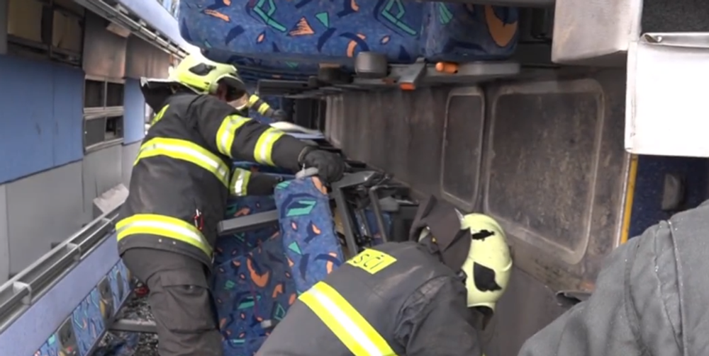 Nácvik záchrany z autobusu