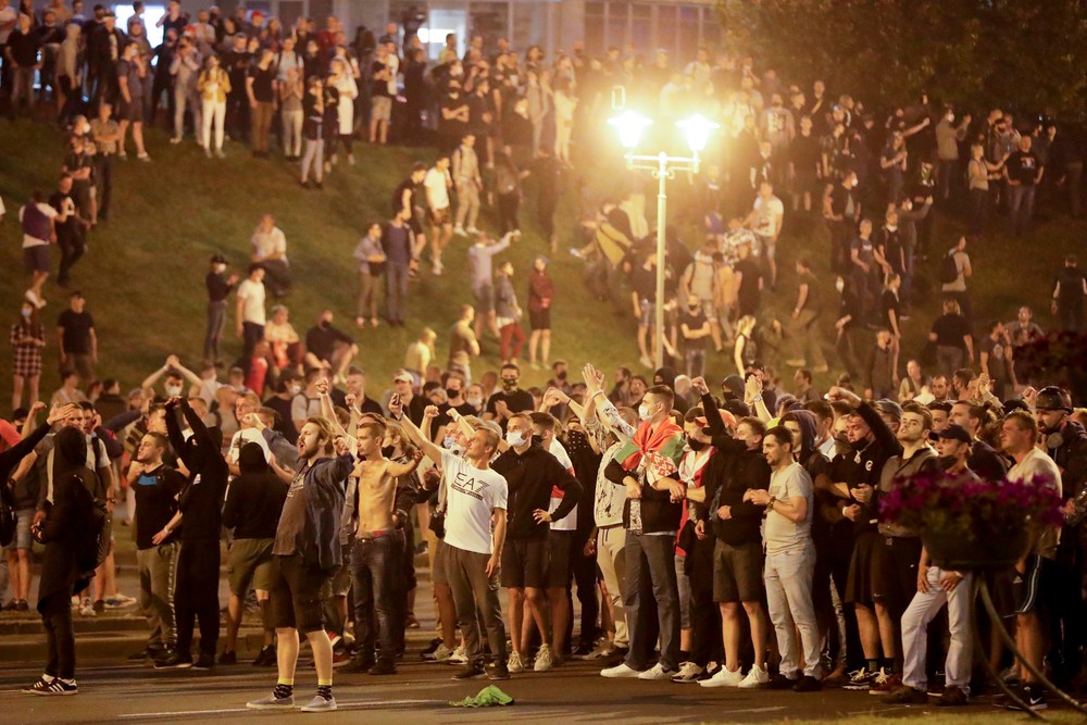 Protesty po voľbách v Bielorusku