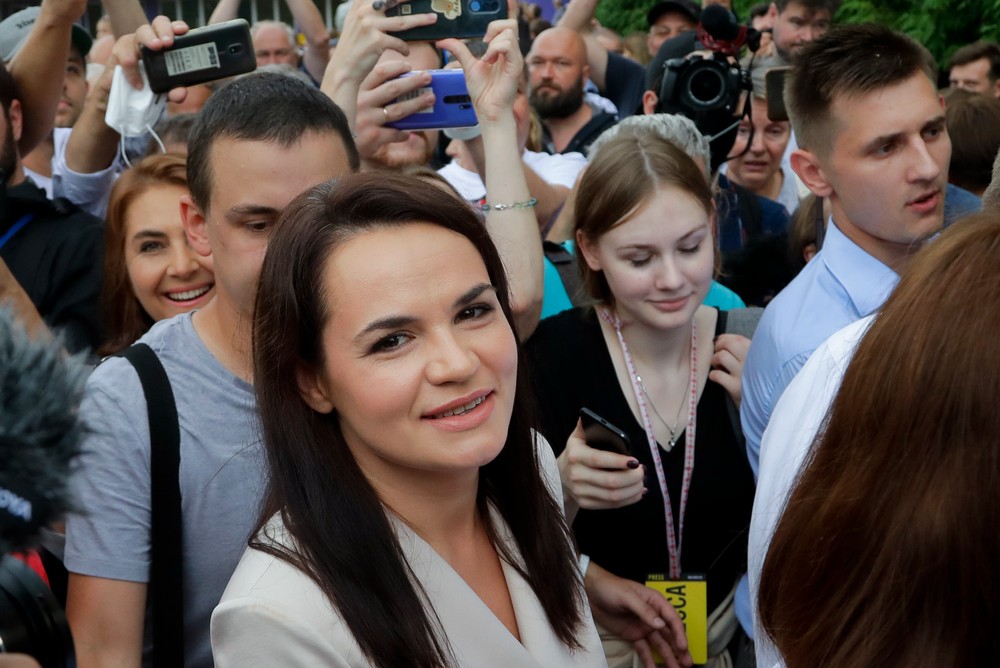 Opozičná kandidátka prezidentských volieb v Bielorusku Svetlana Cichanovská