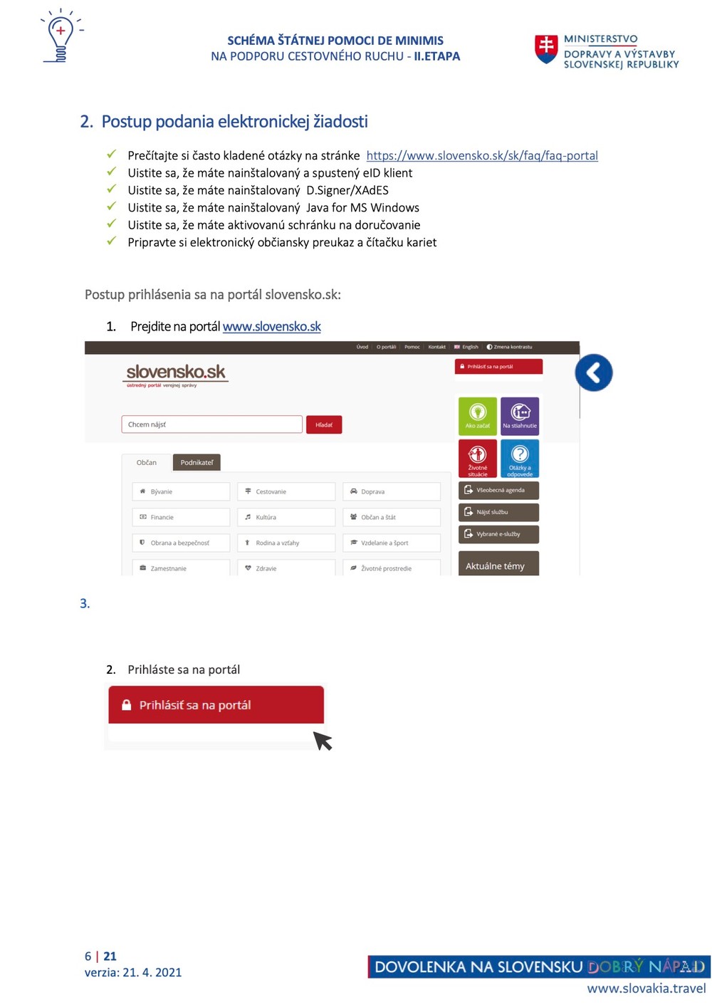 Schéma štátnem pomoci DE MINIMIS