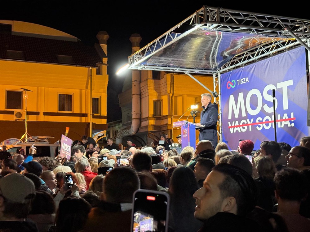 Predvolebný míting TISZA v Siofóku