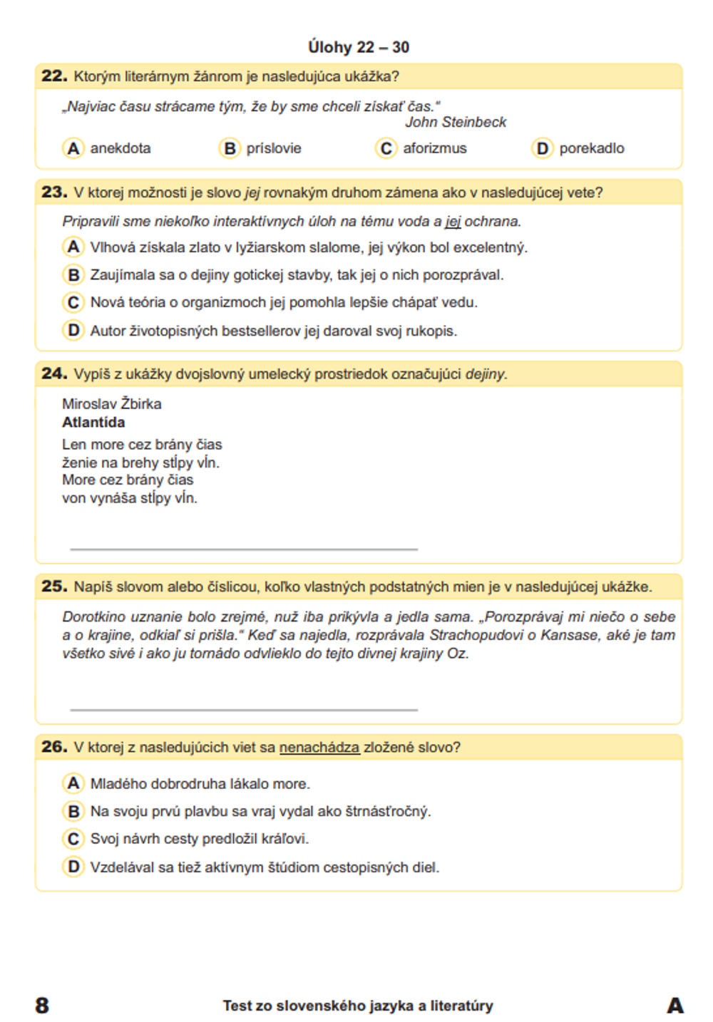 Monitor Slovenský jazyk 8