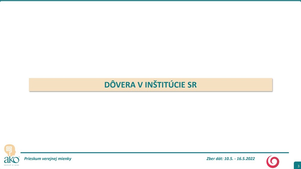 Prieskum AKO: Dôveryhodnosť inštitúcií