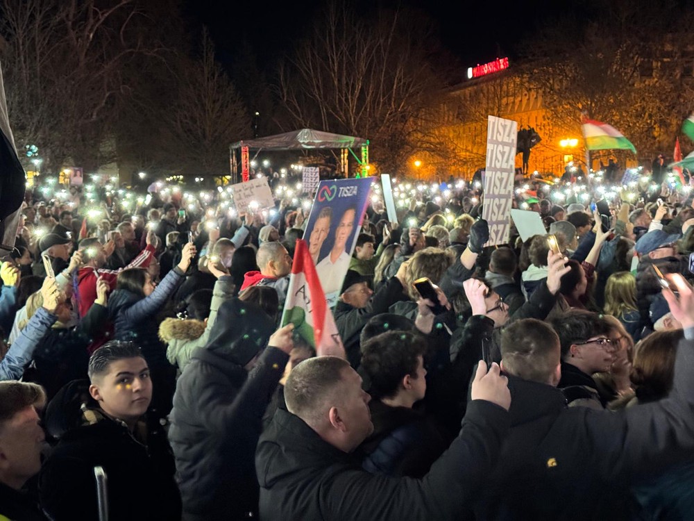Predvolebný míting TISZA v Siofóku
