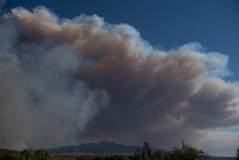 grécko lesný požiar 