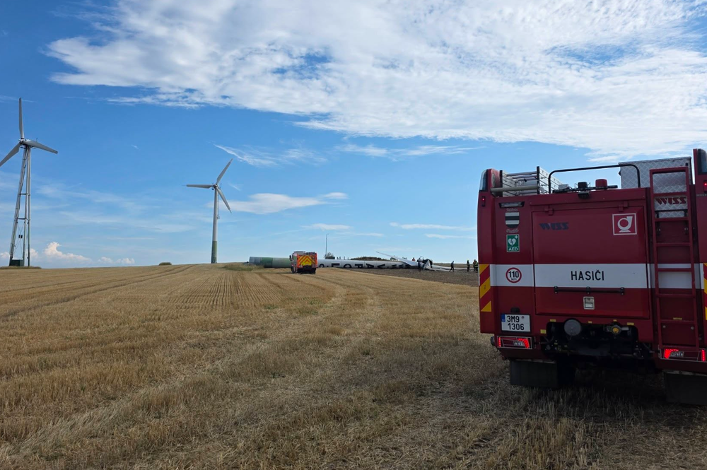 V Česku spadla veterná elektráreň 5