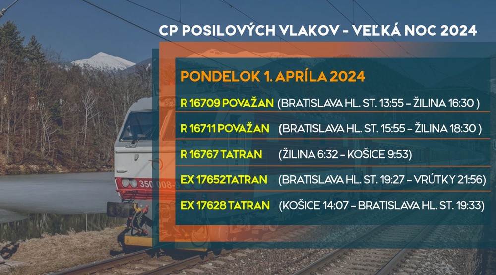 vlaky pondelok 1