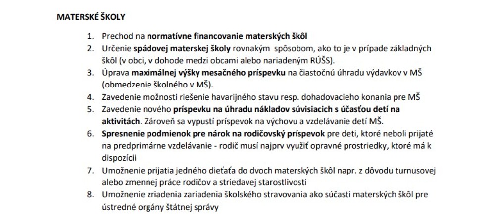 1. materske školy zakony