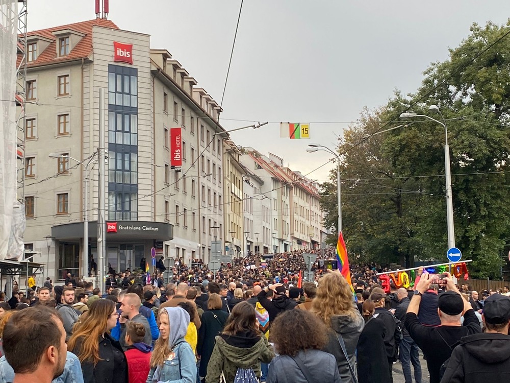Protest na podporu LGBTI komunity