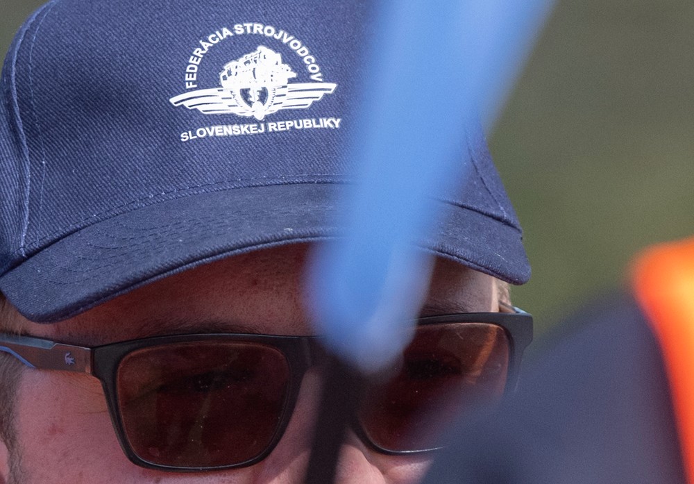 Protestné zhromaždenie Federácie strojvodcov SR