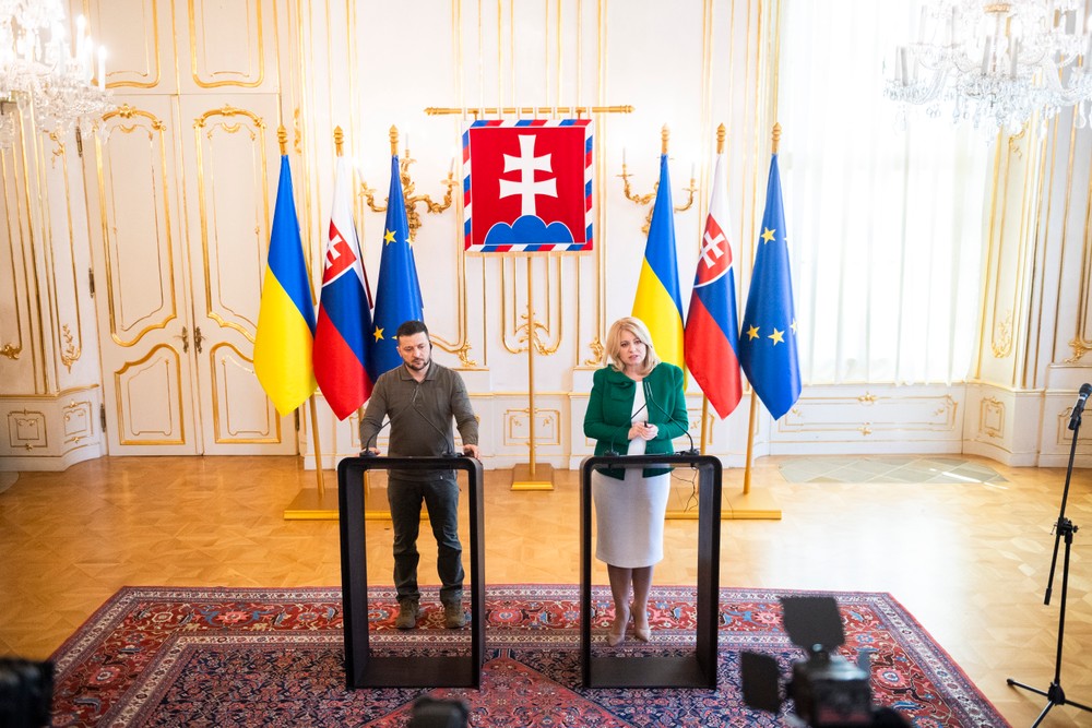 SR Bratislava Ukrajina Zelenskyj návšteva Slovenska Čaputová prezidentský palác (10)