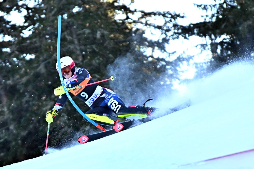 Jasná slalom lyžovanie Paula Moltzanová