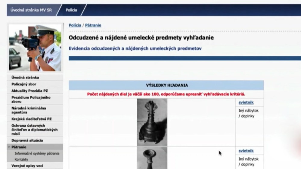 Polícia pátra po dielach.