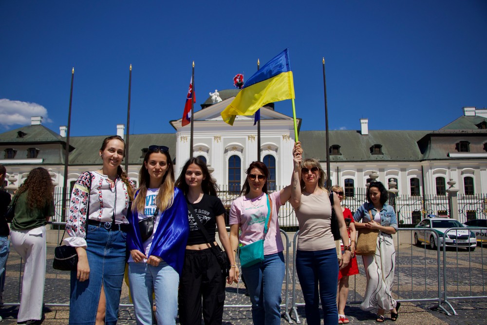 zelenskyj bratislava prezidentsky palac atmosfera ukrajinci