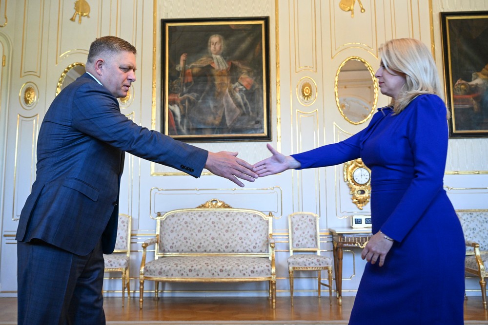 voľbynrsr23 prezidentka Zuzana Čaputová vláda poverenie Robert Fico prijatie (9)