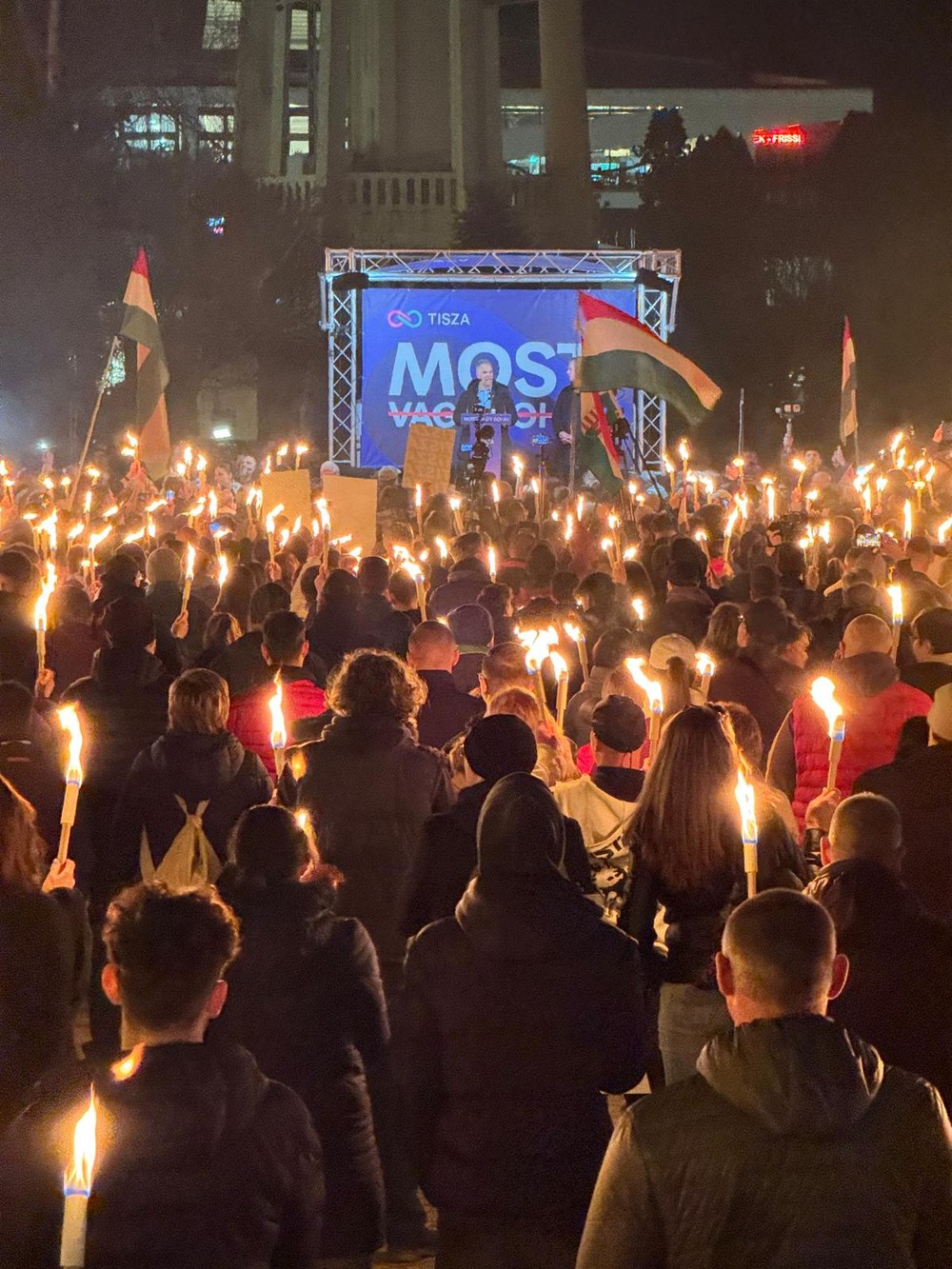 Predvolebný míting TISZA v Siofóku