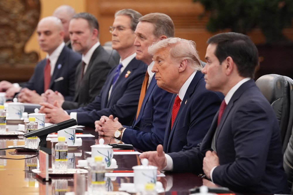 Americký prezident Donald Trump na návšteve Číny.