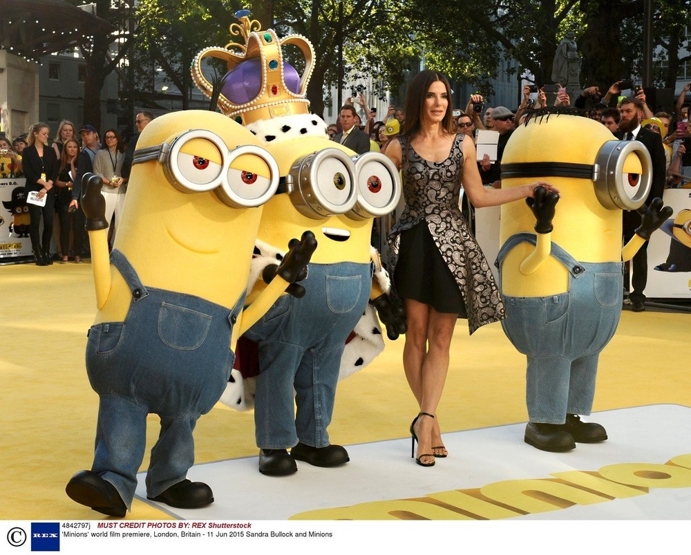 Sandra Bullock na premiére filmu Ja, zloduch