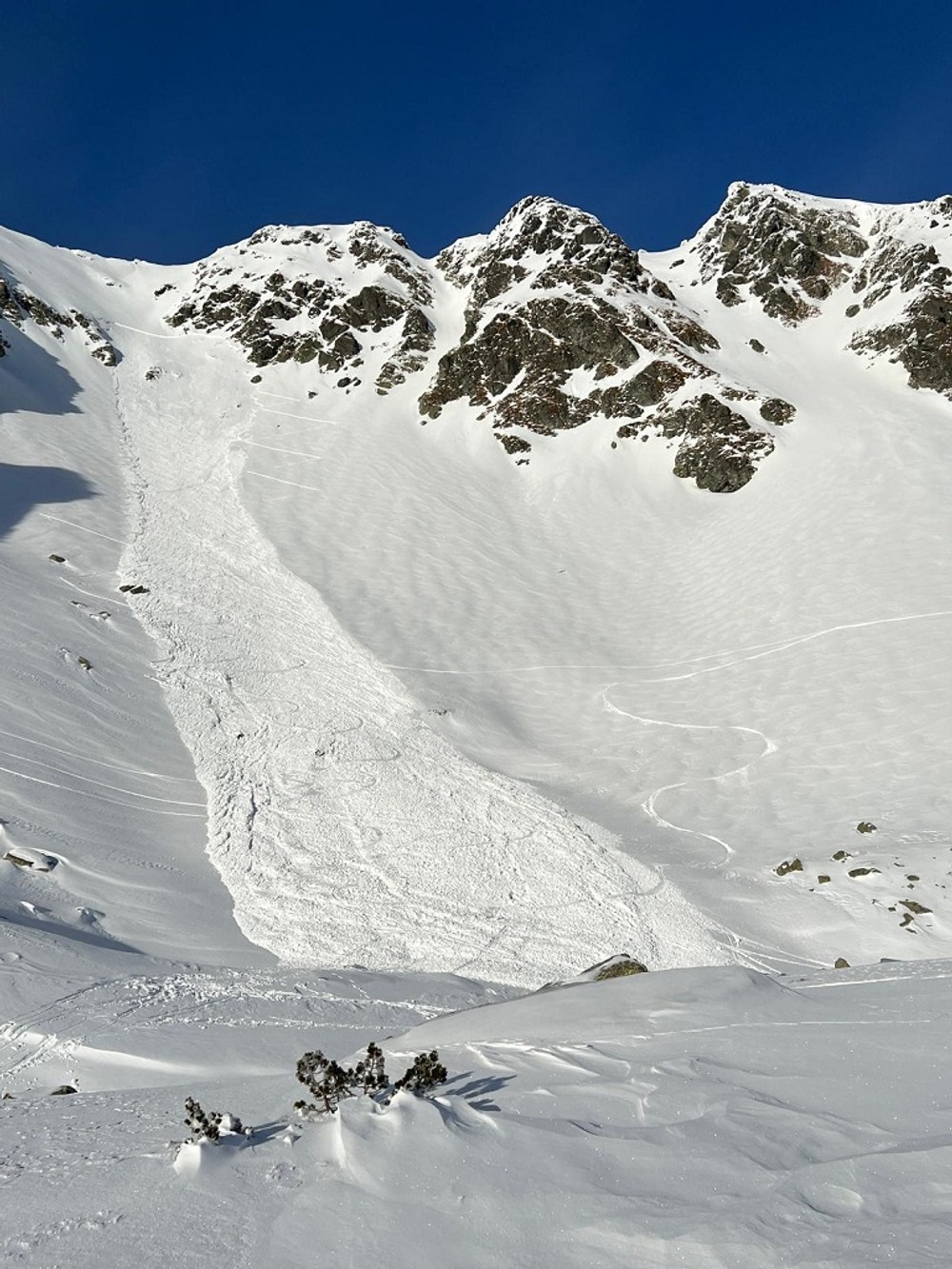 Lavína v Západných Tatrách