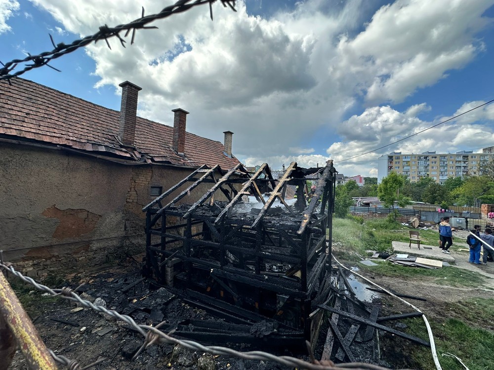 Požiar altánku v Moldave nad Bodvou 