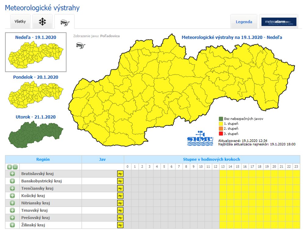 Poľadovica - nedeľa