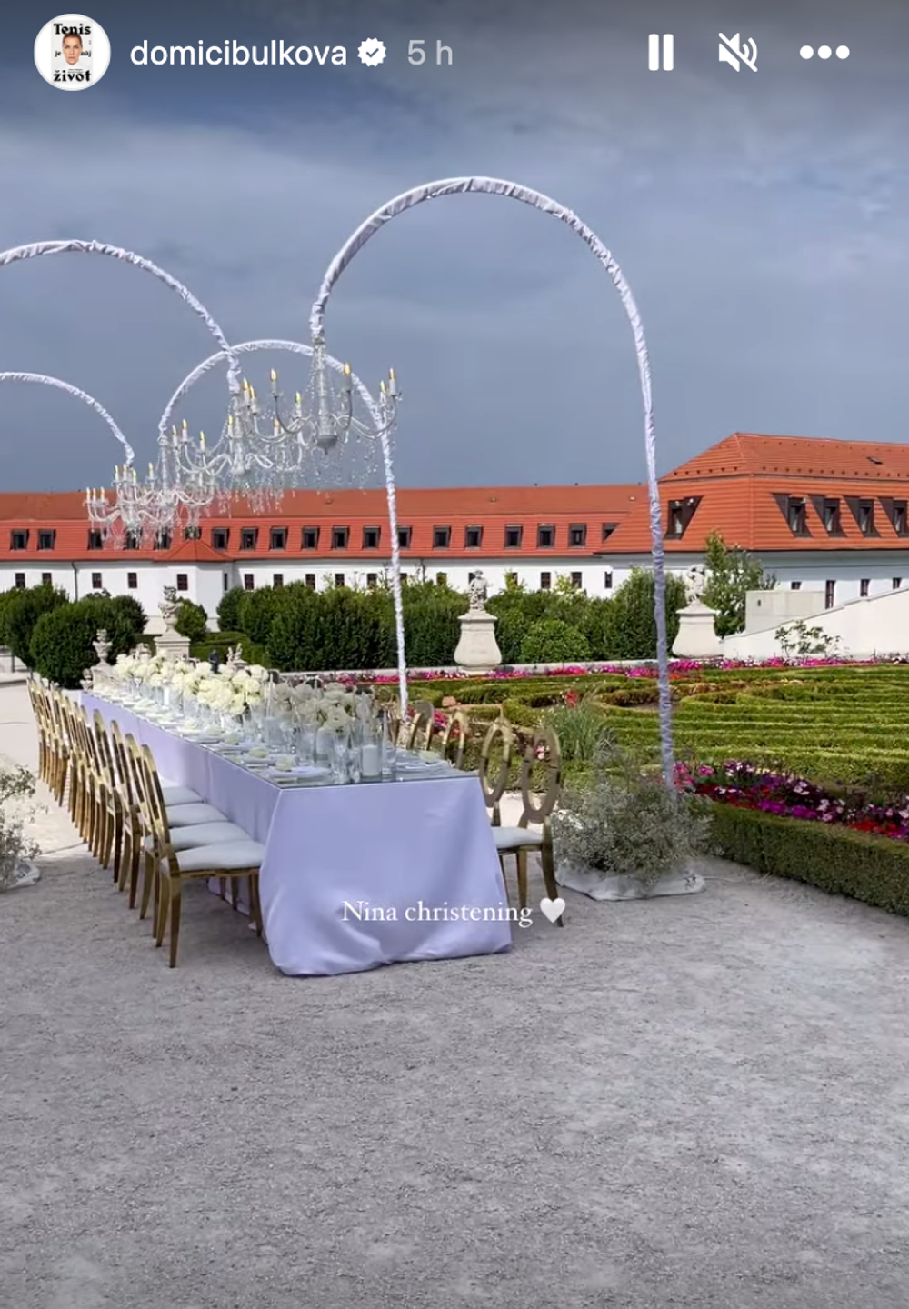 Krst dcéry Dominiky Cibulkovej