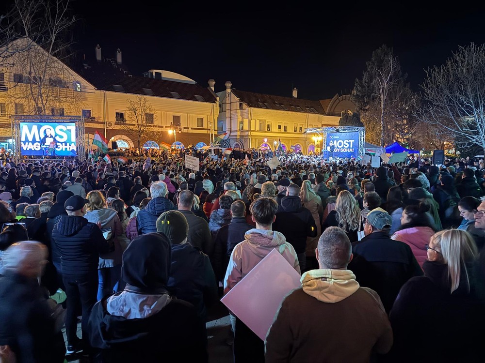 Predvolebný míting TISZA v Siofóku