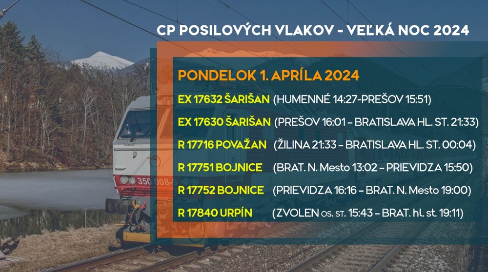 vlaky pondelok 2
