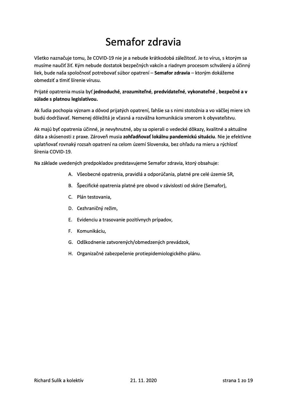 Sulíkov Semafor zdravia