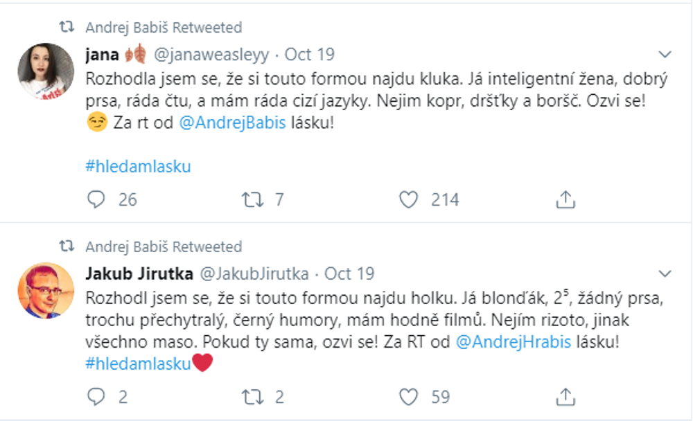 Babišov účet na sociálnej sieti zaplavili zoznamovacie inzeráty 