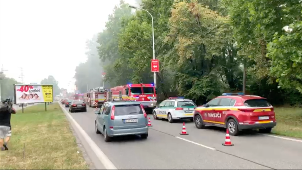 Požiar unimobuniek na Rožňavskej ulici