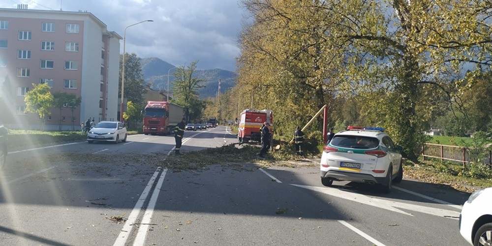 Takto vietor vyčíňal v Ružomberku 