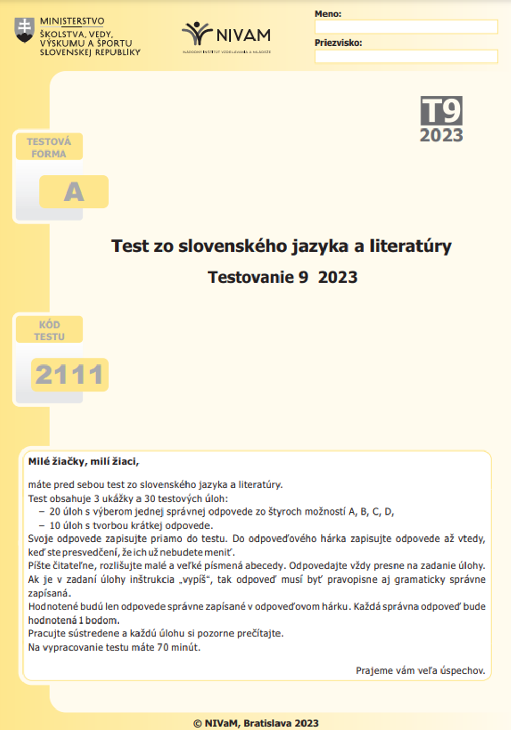 Monitor Slovenský jazyk 1